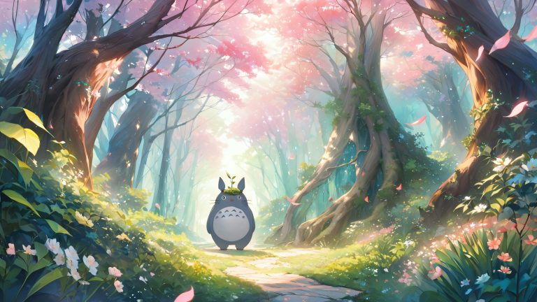 totoro 4k wallpaper whimsical forest spirit adventure desktop background scaled