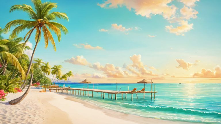 tropical island paradise 4k wallpaper scaled