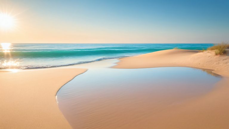 turquoise shoreline wallpaper serene brown sand dunes 4k scaled