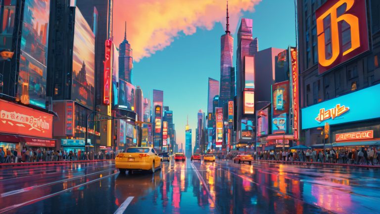 urban metropolis 4k wallpaper at dusk with vibrant cityscape scaled