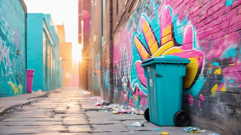 vibrant graffiti mural urban oasis 4k scaled