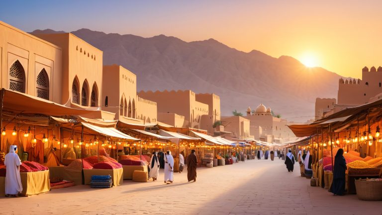 vibrant najran market street 4k desktop wallpaper scaled