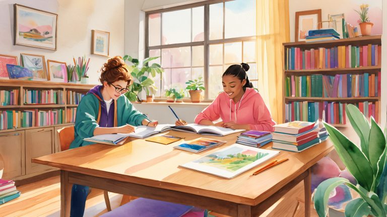 vibrant students collaborate 4k wallpaper scaled