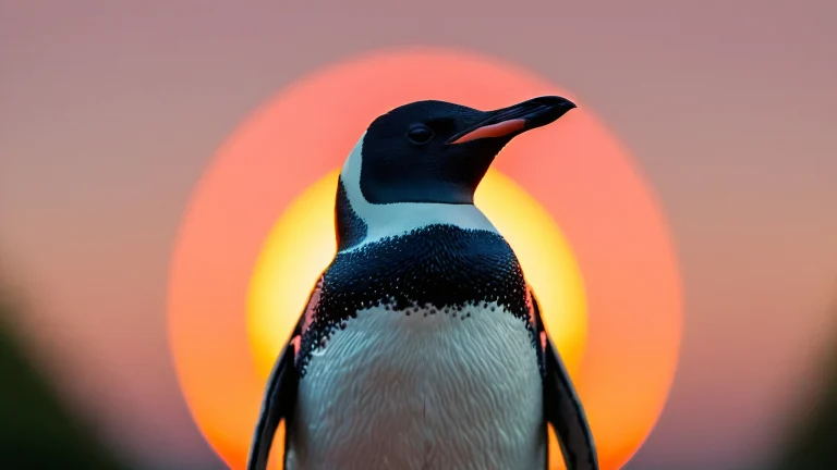 A stunning desktop wallpaper featuring a minimalist design with vibrant colors and geometric shapes, set against a warm sunset glow.