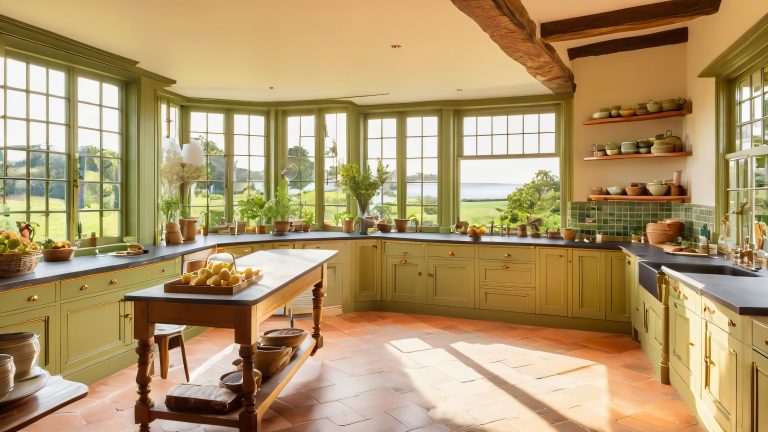 victorian country house kitchen wallpaper scaled