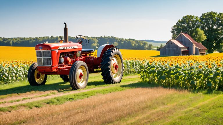 vintage 1959 ford tractor 4k wallpaper scaled
