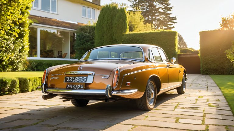 vintage car wallpaper 1976 daimler sovereign coupe sun drenched driveway retro style scaled