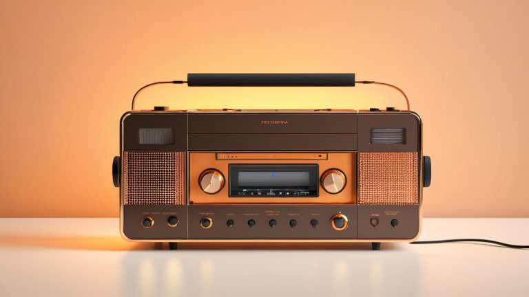 vintage cassette player 4k wallpaper scaled