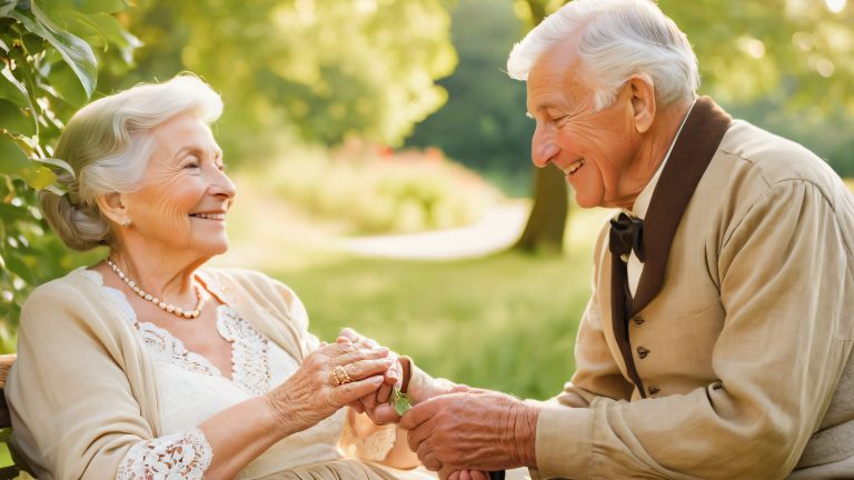 vintage couple bench wallpaper scaled