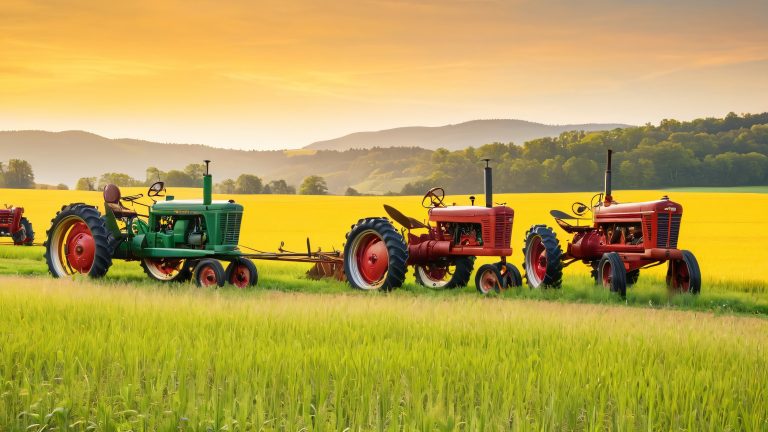 vintage farm equipment 4k wallpaper scaled