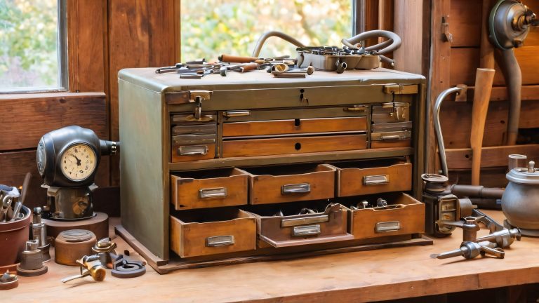 vintage mechanics workshop 4k wallpaper scaled