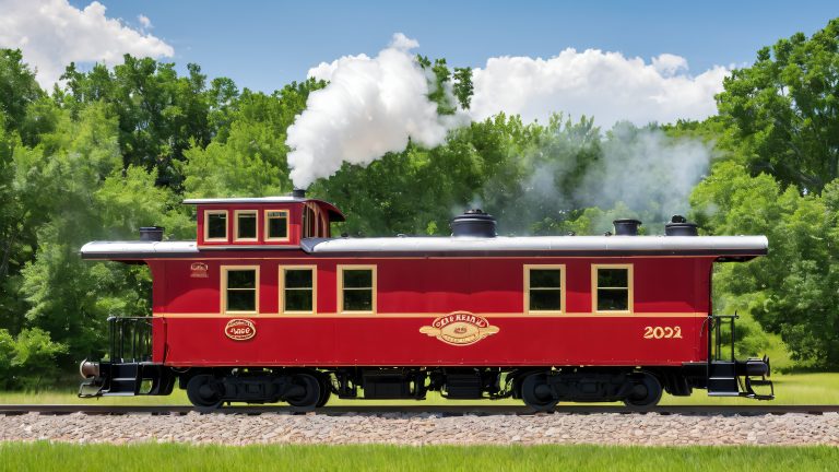 vintage steam locomotive santa fe caboose 235 wallpaper scaled