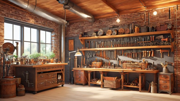 vintage toolbox industrial elegance 4k wallpaper scaled