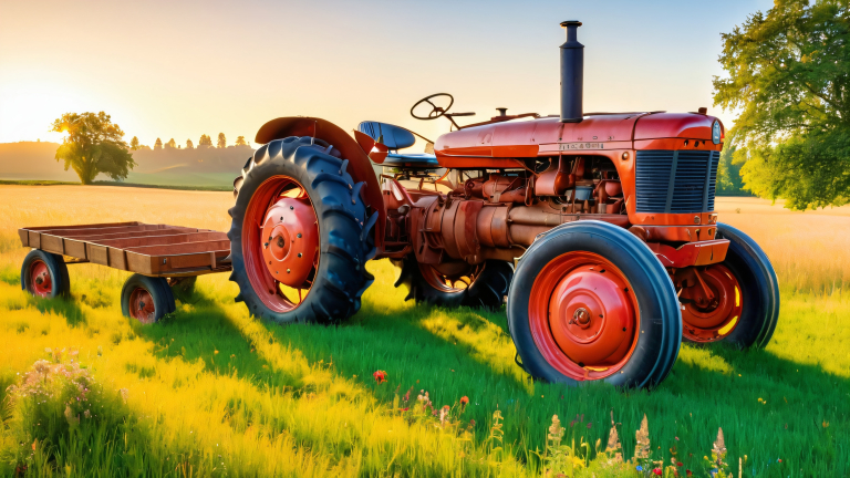 vintage tractor meadow oasis scaled