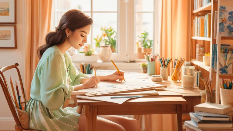 whimsical art studio ambiance scaled