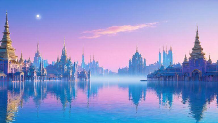 whimsical cityscape 4k wallpaper scaled