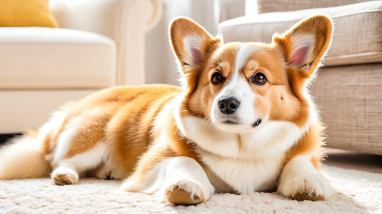 whimsical corgi wallpaper cozy morning scene 4k desktops scaled