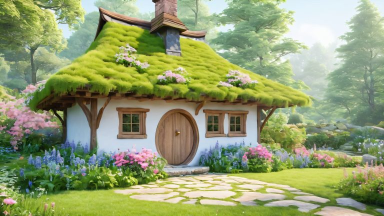 whimsical cottage wallpaper storybook charm scaled