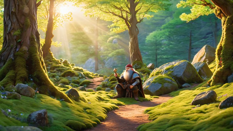 whimsical dwarves glowing crystal formation fantasy wallpaper scaled