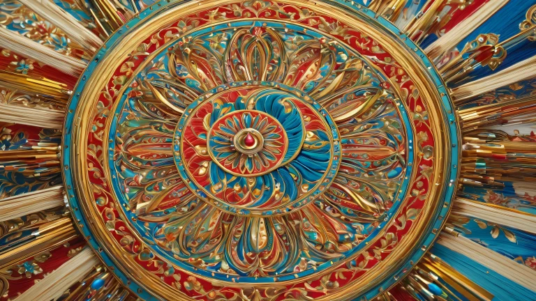 Fantasy landscape with intricate details and sharp focus