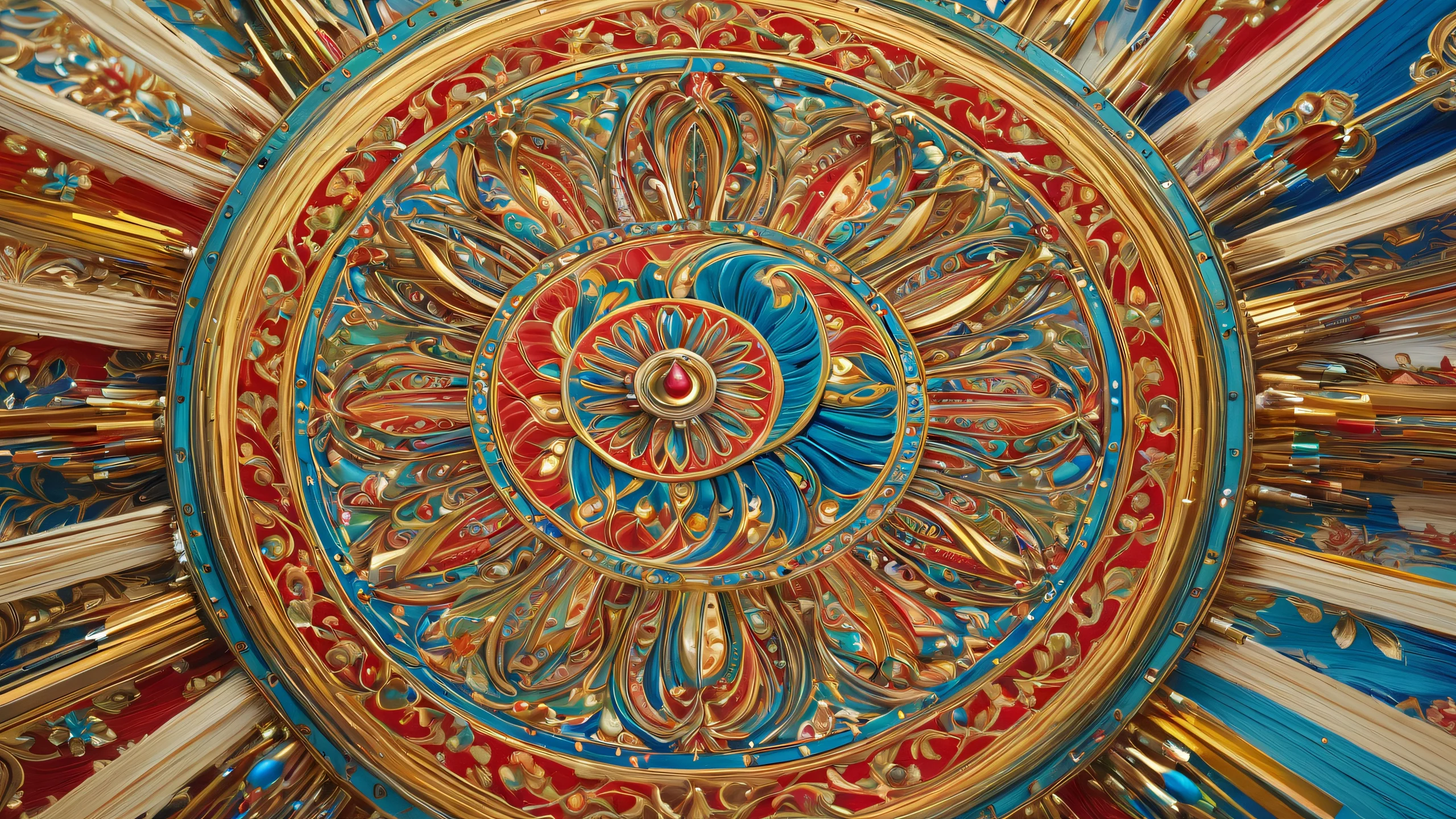 4K Whimsical Fantasy Realm Desktop Background Fantasy landscape with intricate details and sharp focus