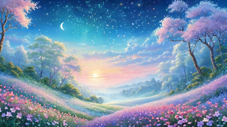 whimsical forest clearing 4k wallpaper scaled