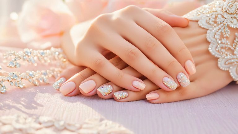 whimsical hand pastel nails 4k wallpaper scaled