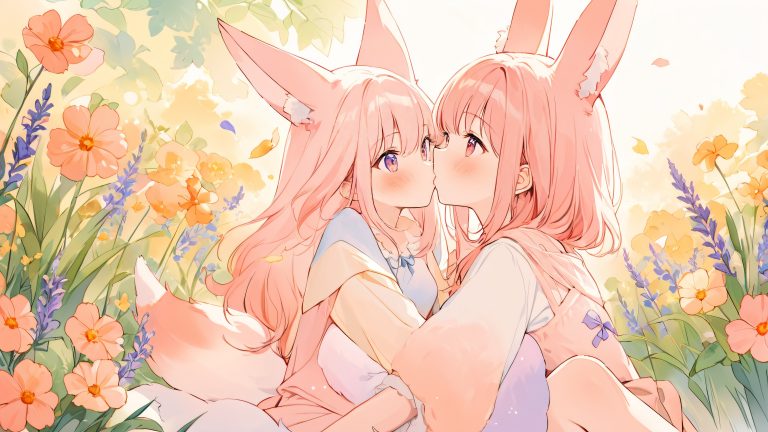 whimsical lovebirds 4k desktop wallpaper scaled