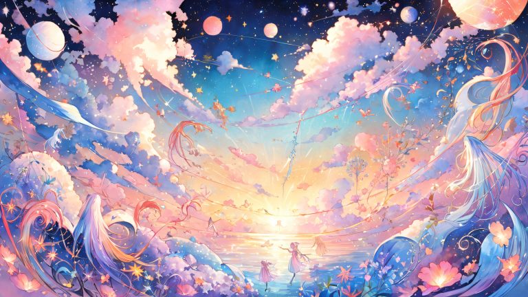 whimsical manga wallpaper glowing artists signature 4k quality anime scaled