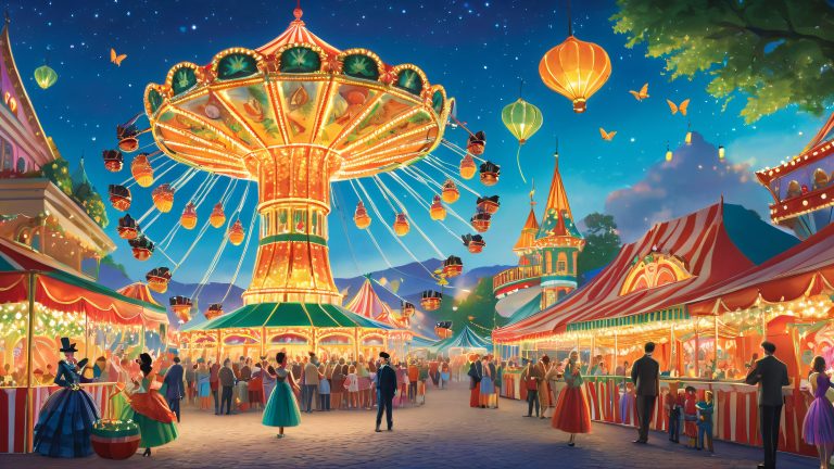 whimsical monster carnival 4k wallpaper scaled