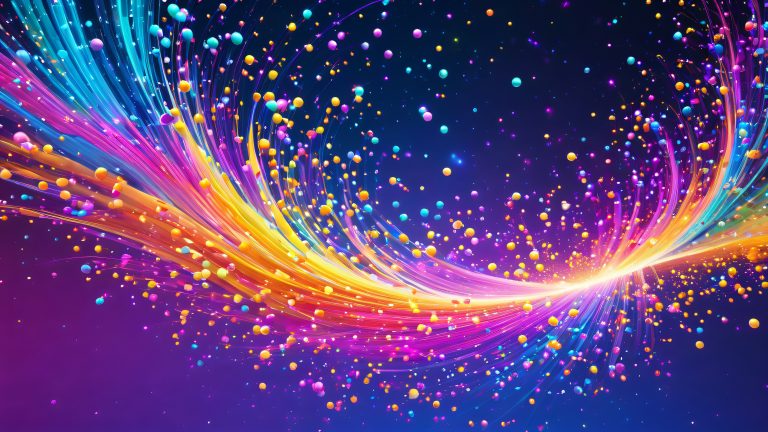 whimsical particle dance 4k wallpaper scaled