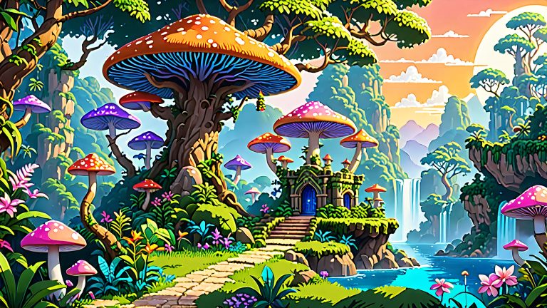 whimsical pixel art realm silksong wallpaper 4k fantasy scaled