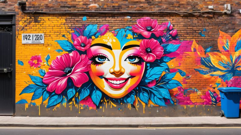 whimsical urban mural masterpiece scaled