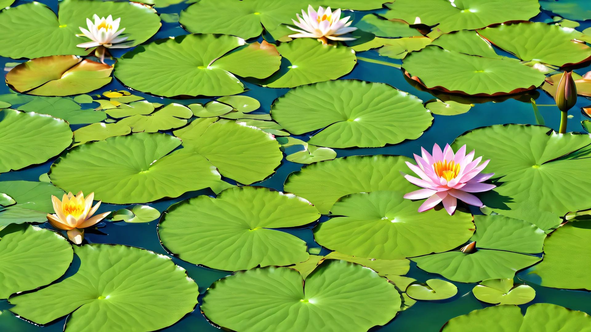 Epic Whimsical Wildlife Bloom 4K Desktop Wallpaper Illustrative 4K desktop wallpaper featuring a lush natural scene with animals and flowers.