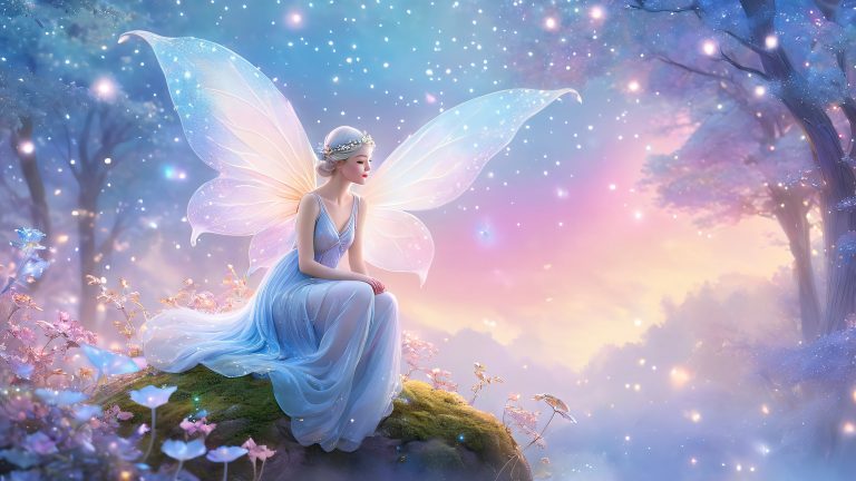 whimsy fairy glowing mushroom 4k wallpaper scaled