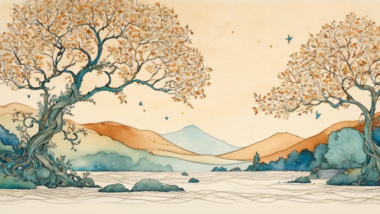 whimsy forest tapestry scaled