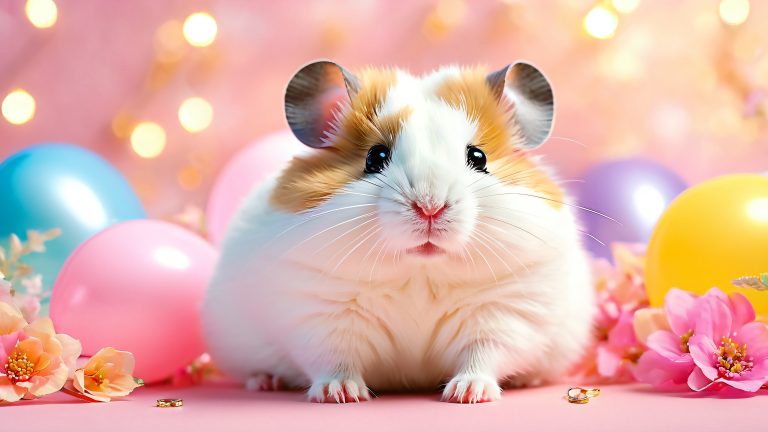 whimsy hamster confetti 4k desktop wallpaper scaled