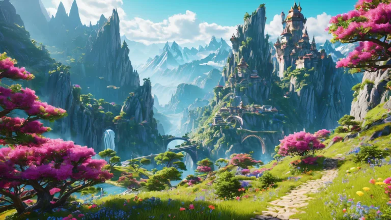 Fantasy forest scene with intricate shadows and mystical creatures