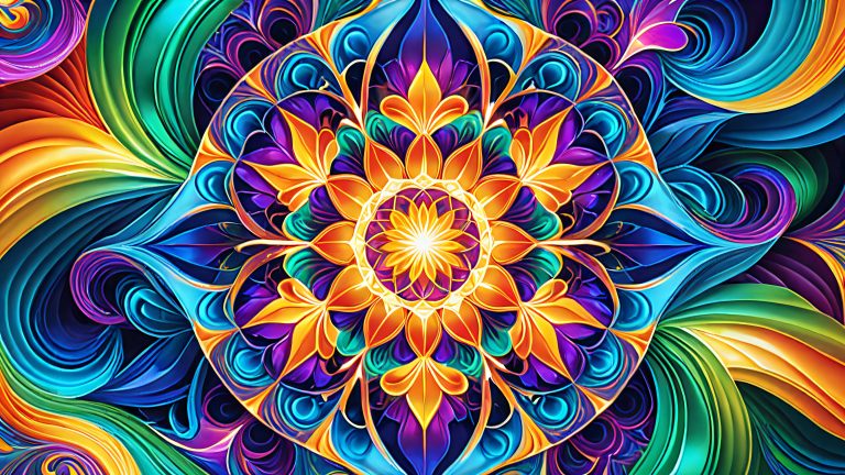 whispers of creativity vibrant shapes dance 4k wallpaper scaled