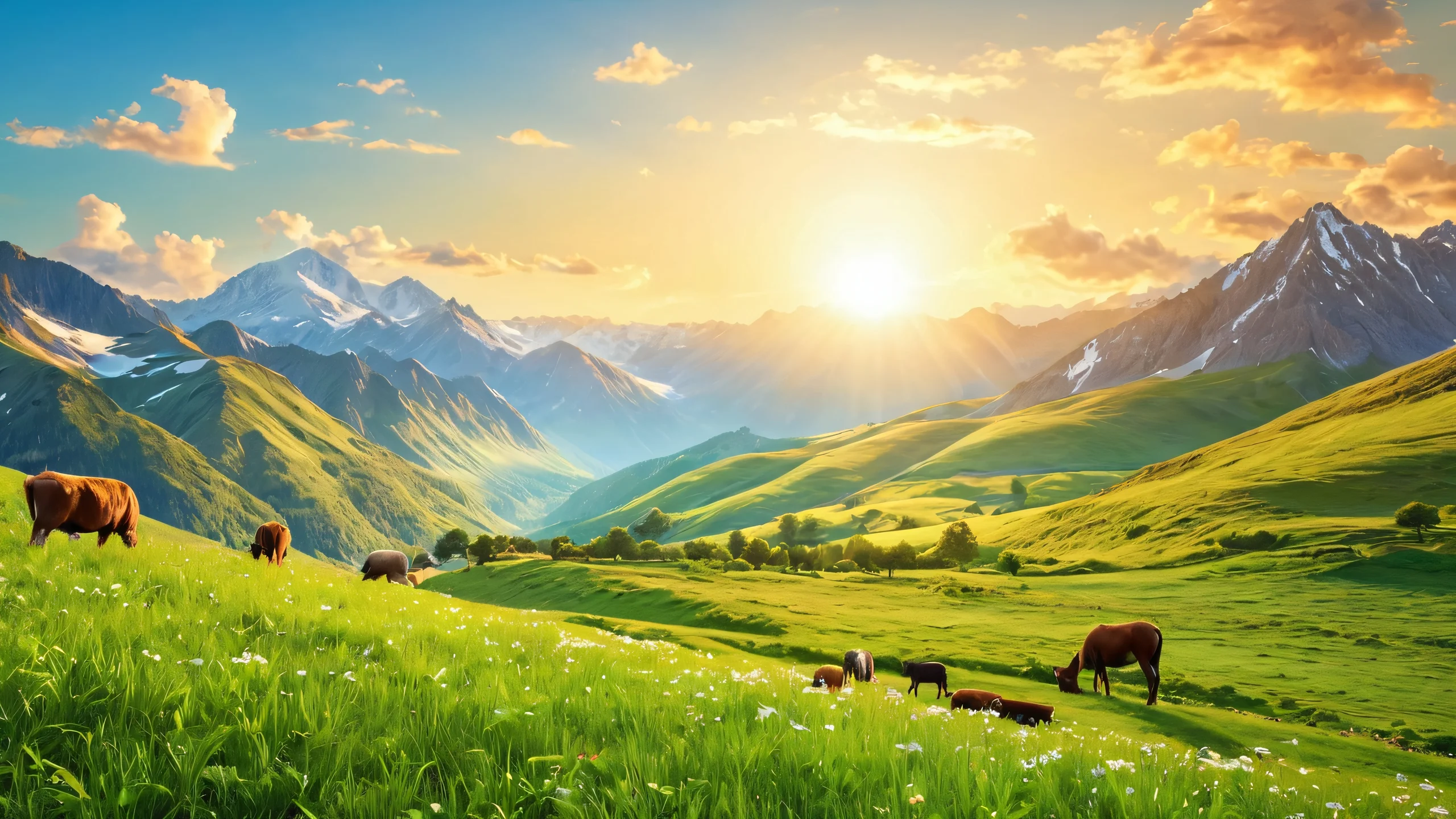 4K Wildlife Serenity Moment Desktop Background Breathtaking 4K desktop wallpaper featuring wildlife in a serene outdoor setting with sunlight and high-quality details.