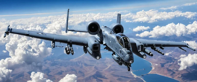 A majestic A-10 Thunderbolt II soaring through a pure void, perfect for your desktop/PC.