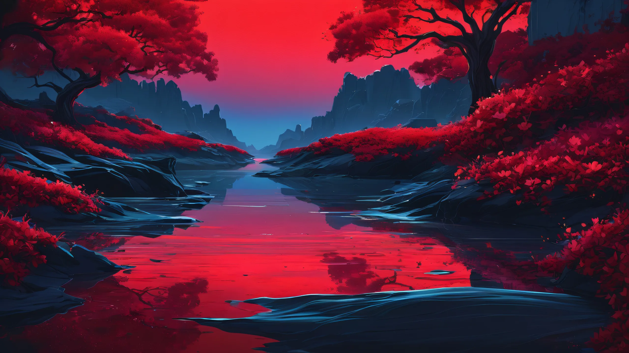 A stunning desktop wallpaper of a centered silhouette set against a vast, pure void with extreme depth of field and a hint of darkness for Desktop/PC.