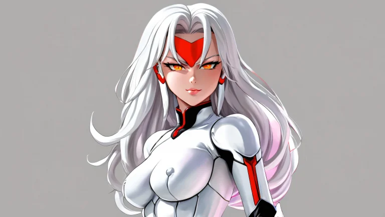 Android 21 artwork on a pristine desktop/pc background with neutral/dark grey and white tones.