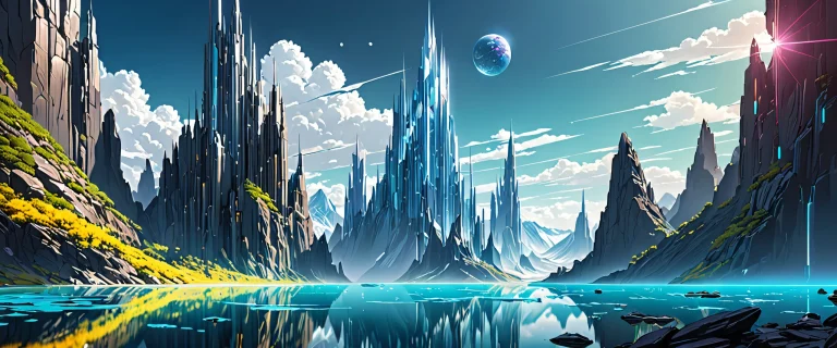 Android-inspired desktop background with a vast void and radiant lighting for optimal viewing on Desktop/PC