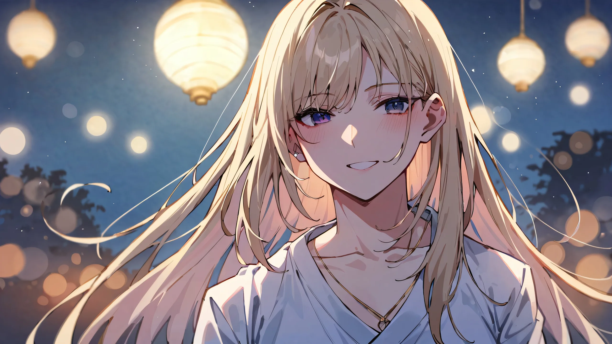 Ultra HD Anime Elegance Night Wallpaper