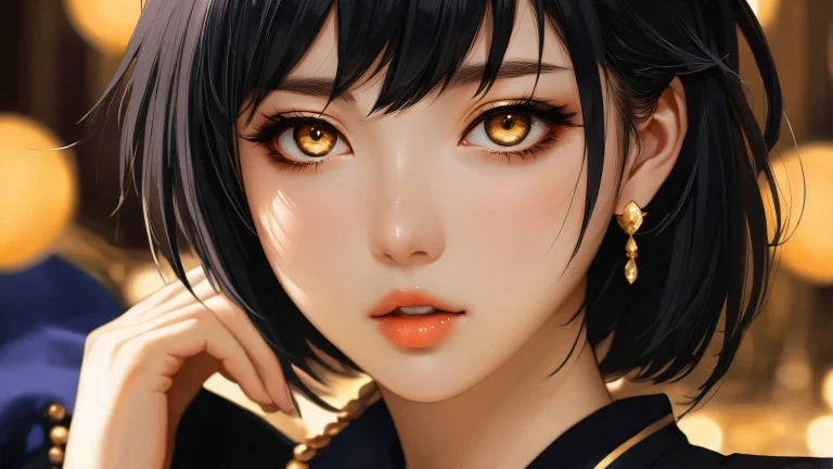 Breathtaking anime girls on a pure void desktop background for PC and Desktop use.