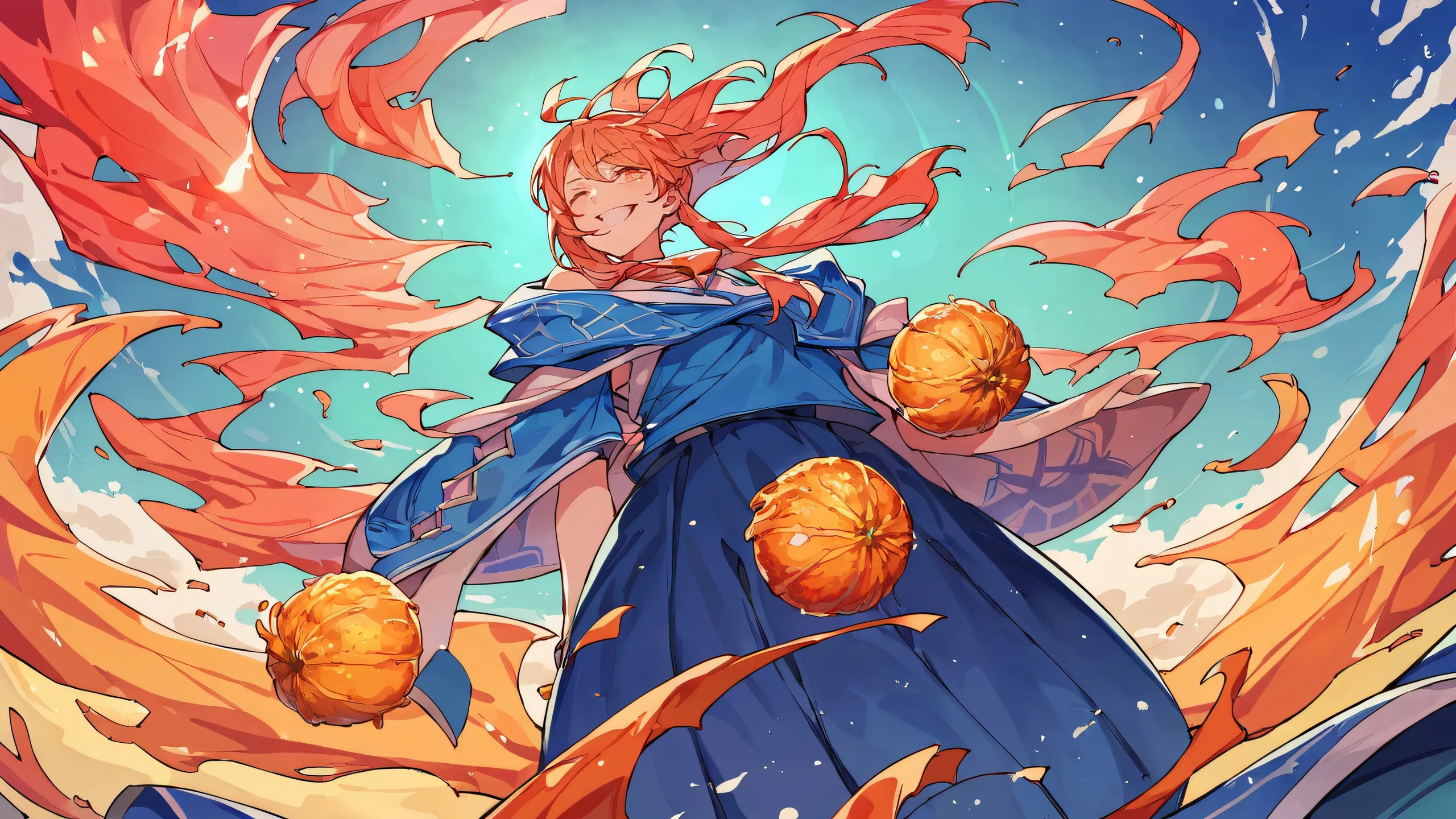 A beautifully illustrated anime scene featuring a perfectly clean vast pure void with extreme shallow depth of field and oblique angle, set on a Desktop/PC.