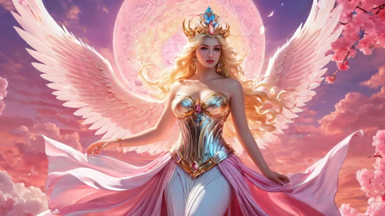 Aphrodite's ethereal glow illuminates the vast, pure void on a desktop/PC