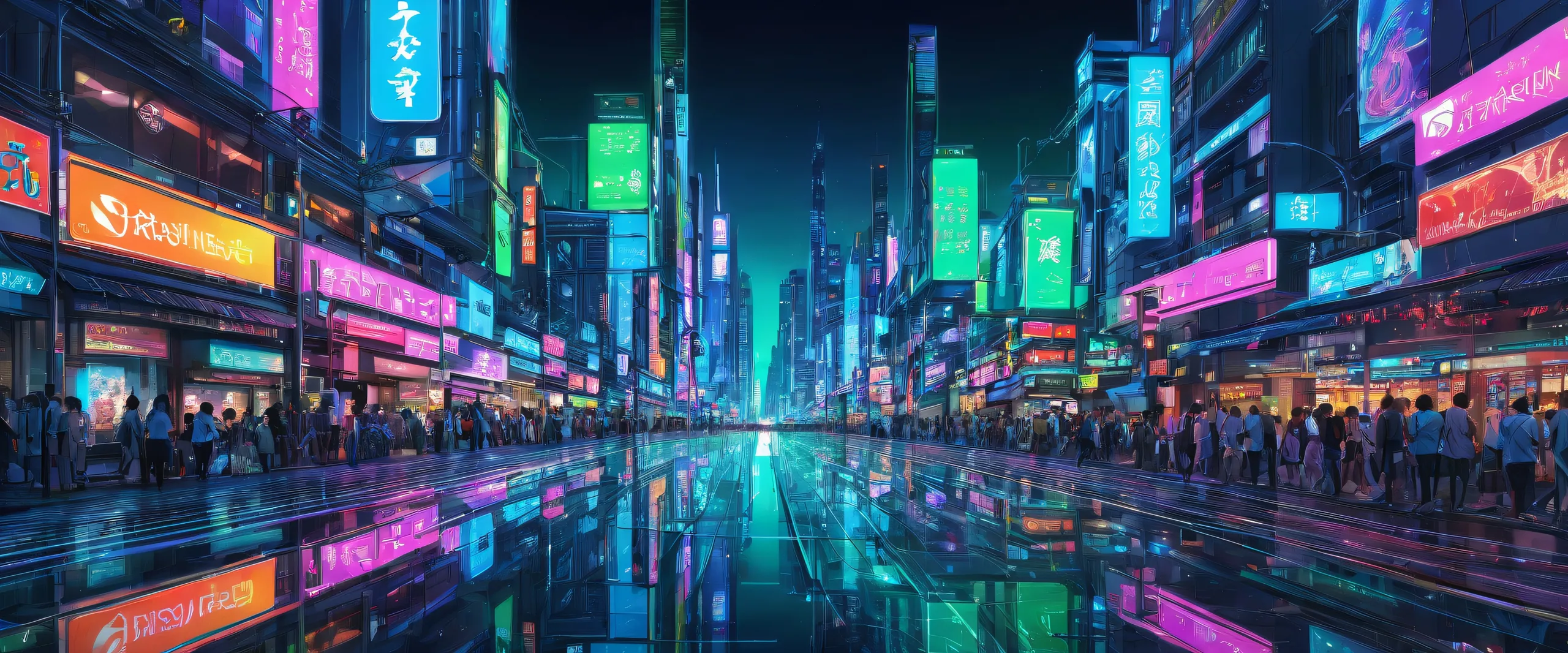 A serene and futuristic desktop background featuring Arasaka's vast pure void, perfect for a PC or Desktop setup.