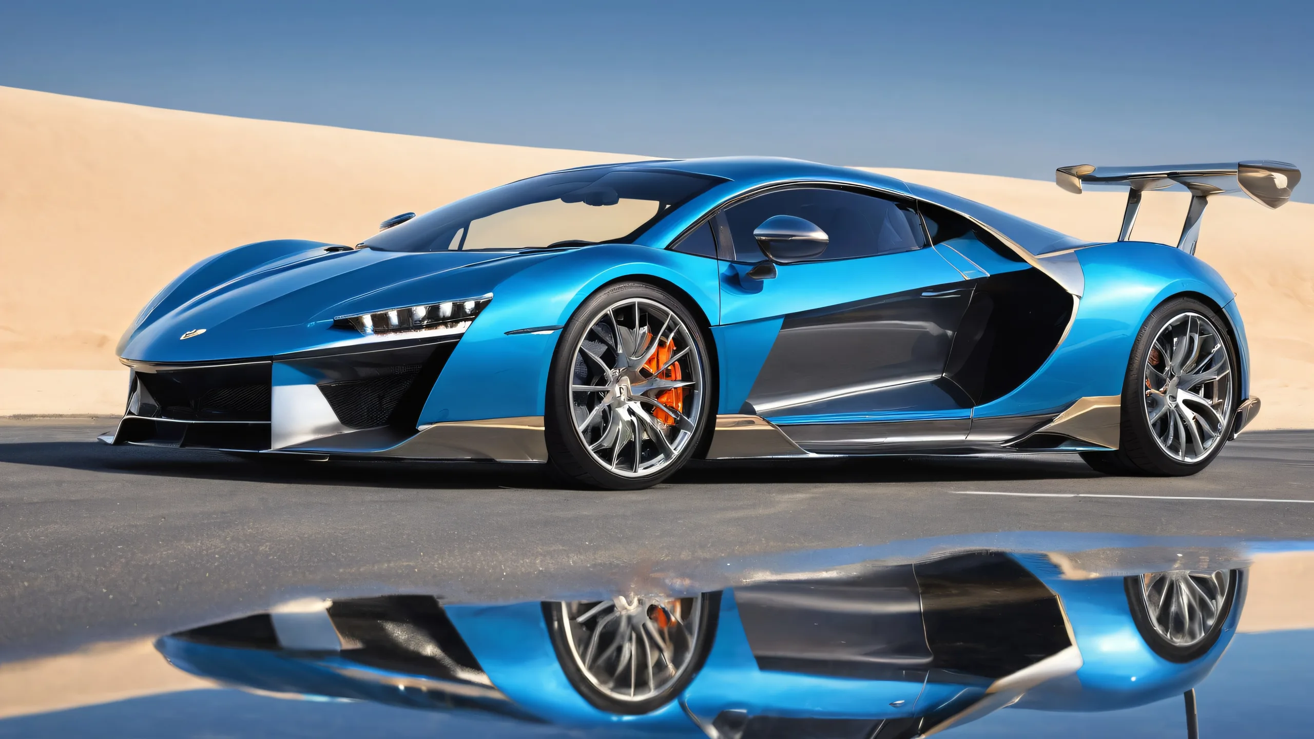 Beautiful desktop wallpaper featuring a car suspended in a vast, pure void with subtle sunlight reflection, perfect for Desktop/PC screens.